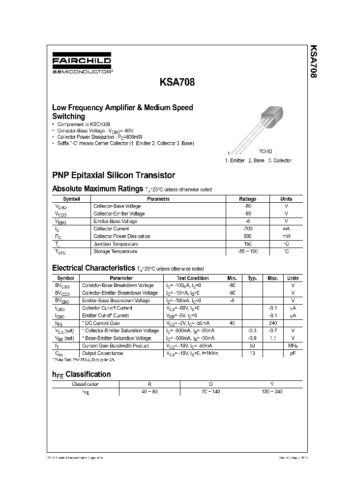 KSA708_779375.PDF Datasheet