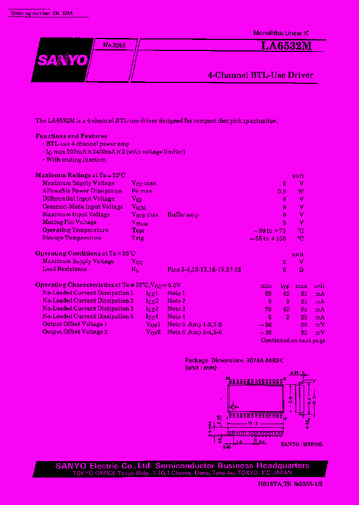 LA6532_163457.PDF Datasheet Download --- IC-ON-LINE