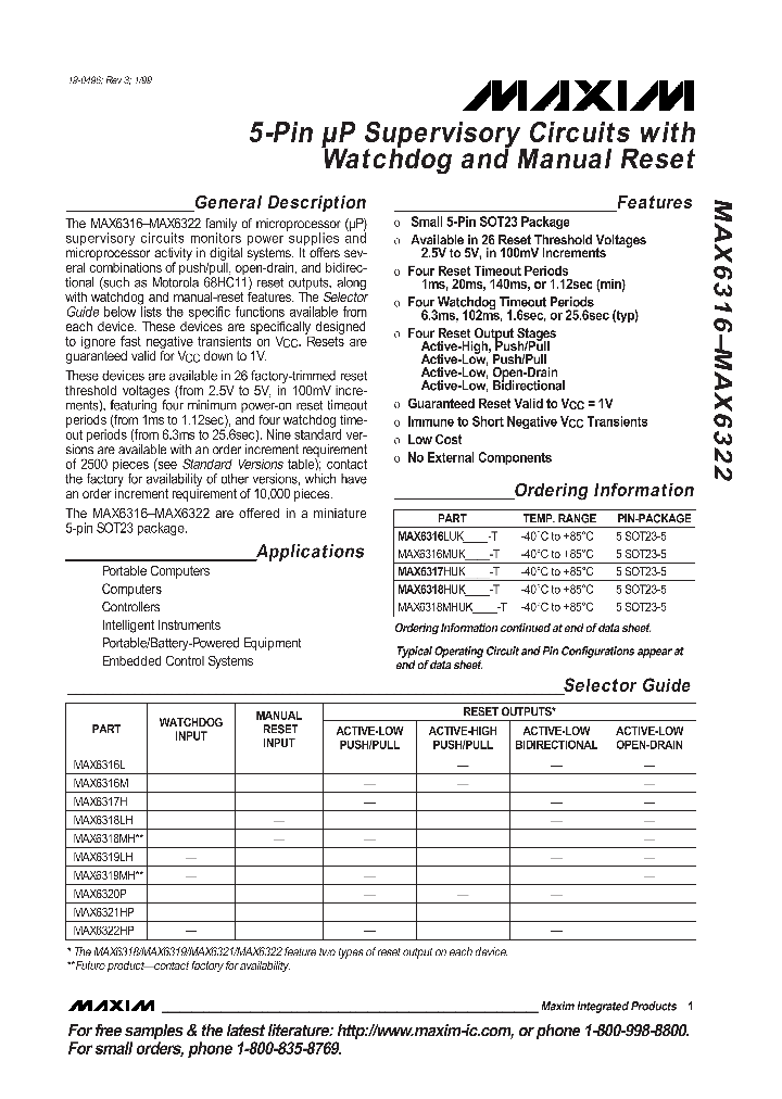 MAX6316_200700.PDF Datasheet