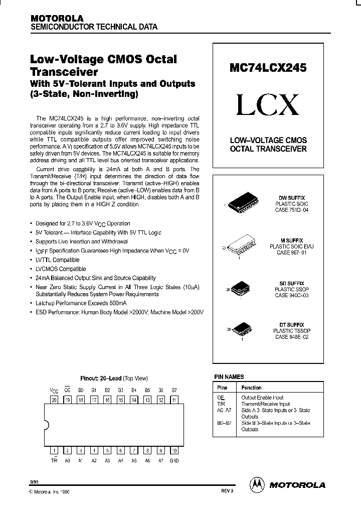 MC74LCX245_202204.PDF Datasheet