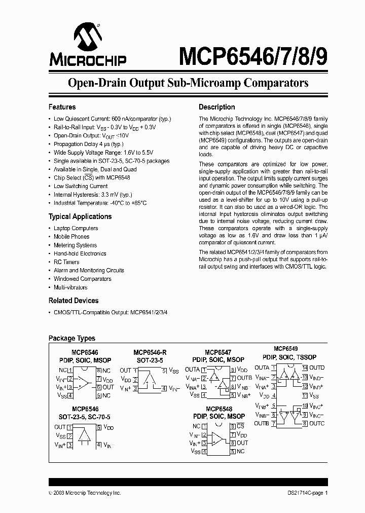 MCP6547_570405.PDF Datasheet