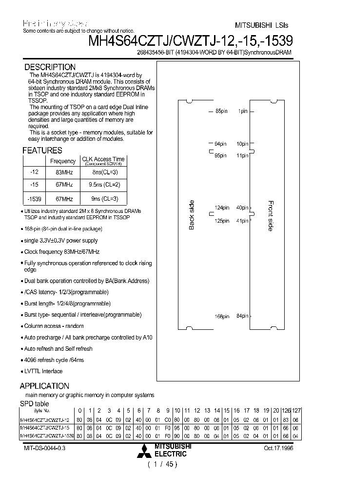 MH4S64CZTJCWZTJ-1539_238984.PDF Datasheet