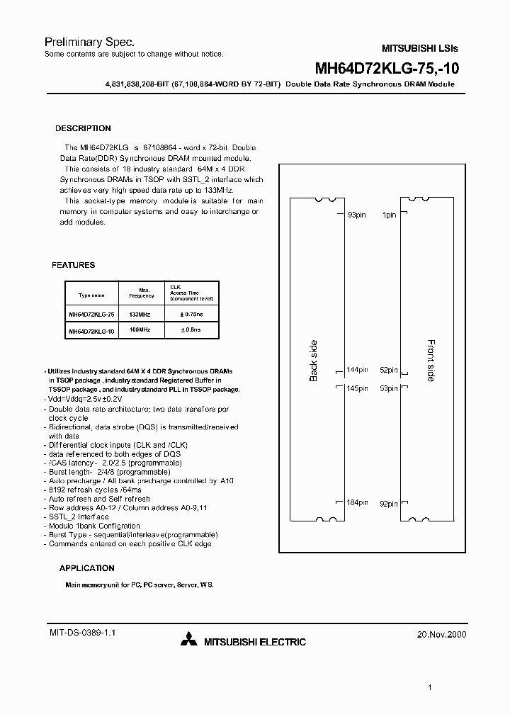 MH64D72KLG-75_607269.PDF Datasheet