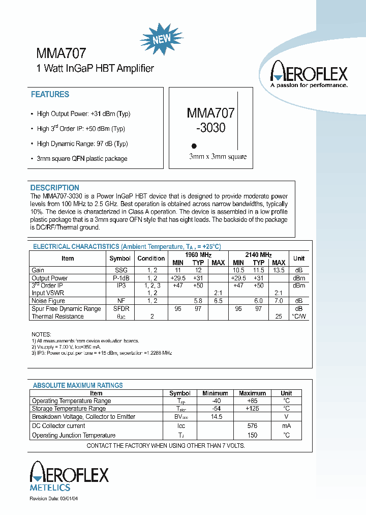 MMA707_564025.PDF Datasheet