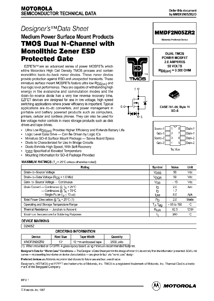 MMDF2N05ZR2D_341346.PDF Datasheet