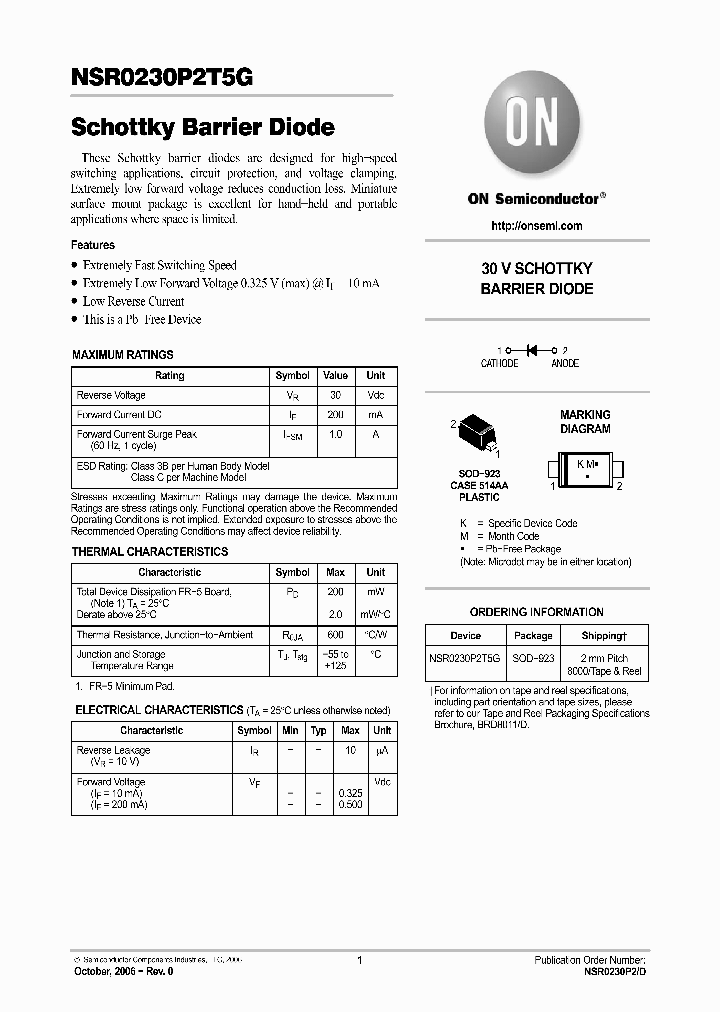 NSR0230P2T5G_612077.PDF Datasheet