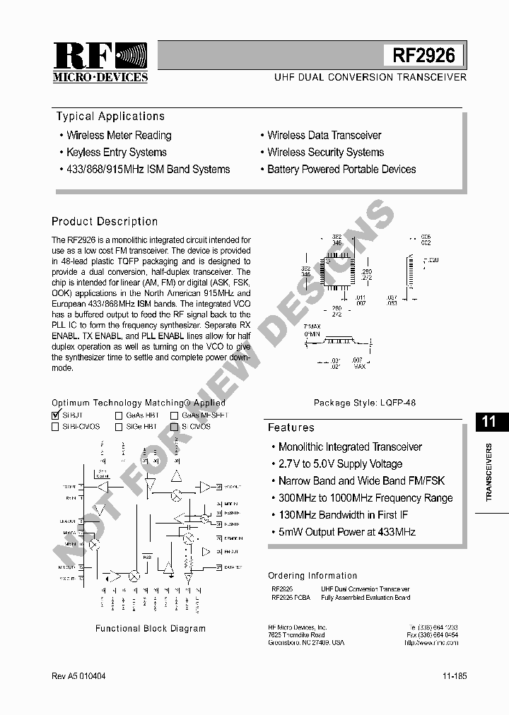 RF2926_761891.PDF Datasheet