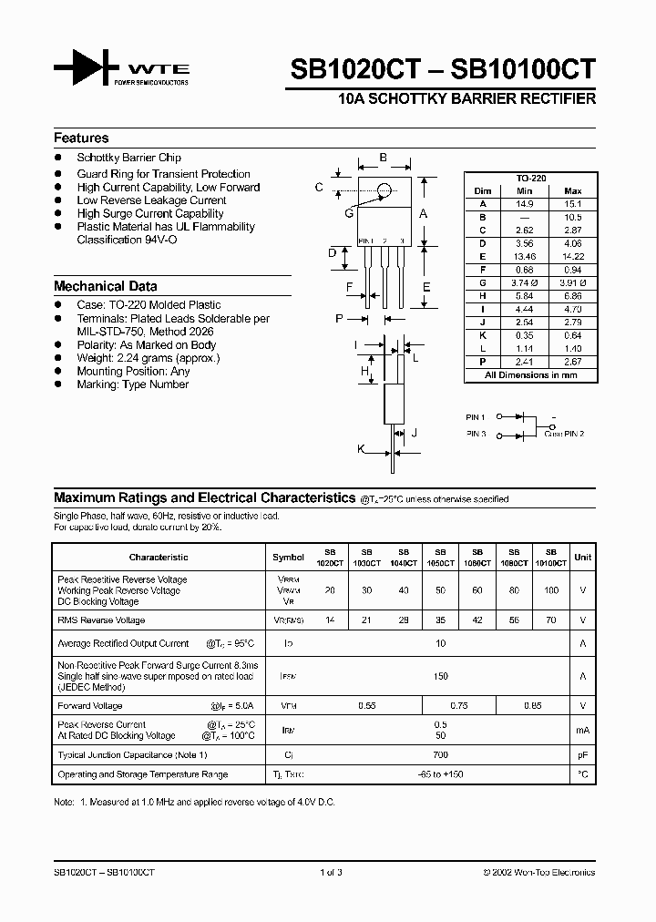 SB1040CT_172171.PDF Datasheet Download --- IC-ON-LINE