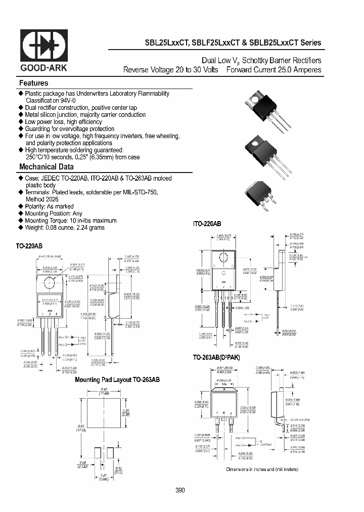 SBL25LXXCT_626382.PDF Datasheet