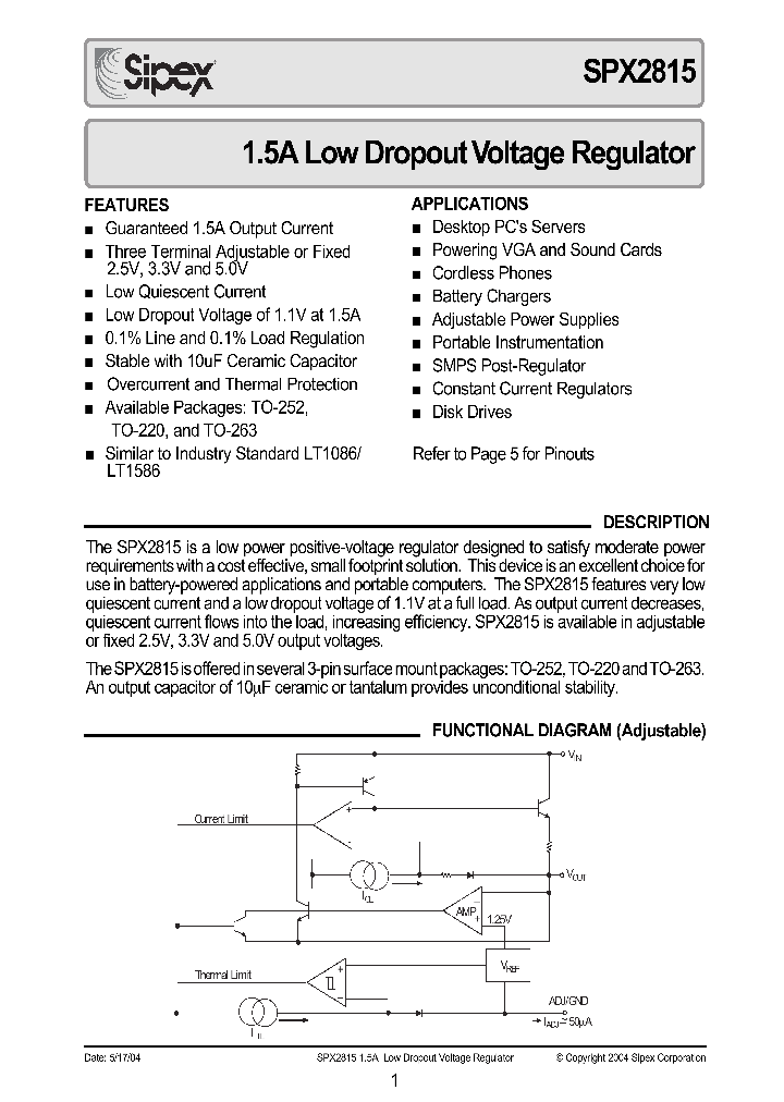 SPX2815_46660.PDF Datasheet