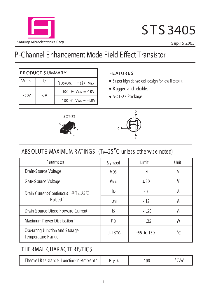 STS3405_637259.PDF Datasheet