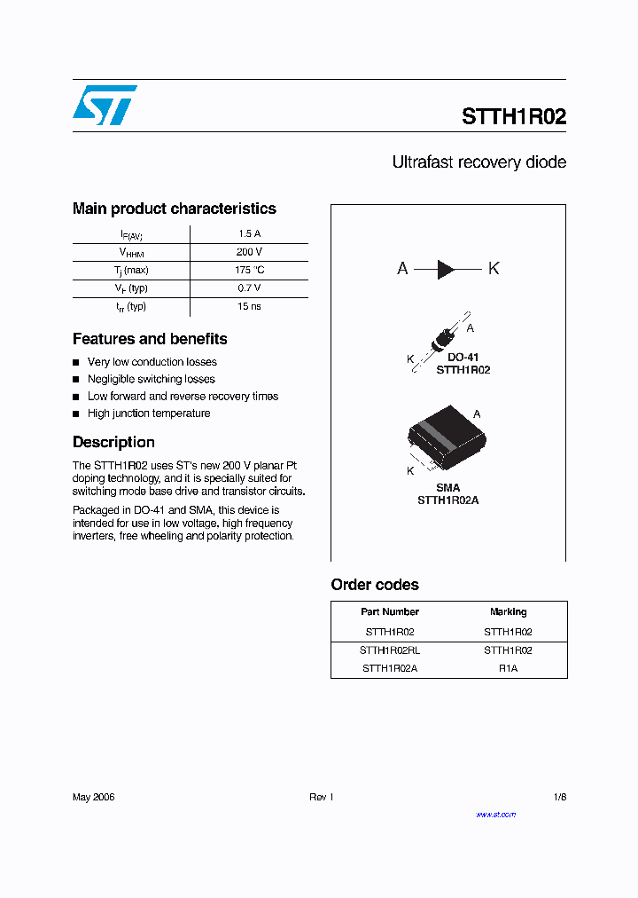 STTH1R02_621865.PDF Datasheet