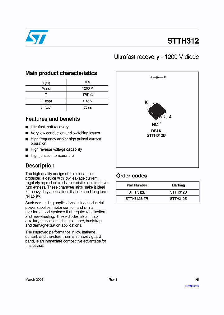 STTH312B-TR_690017.PDF Datasheet