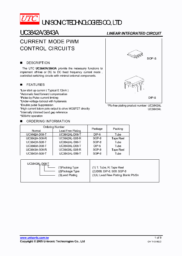 UC3842A-D08-T_738738.PDF Datasheet Download --- IC-ON-LINE