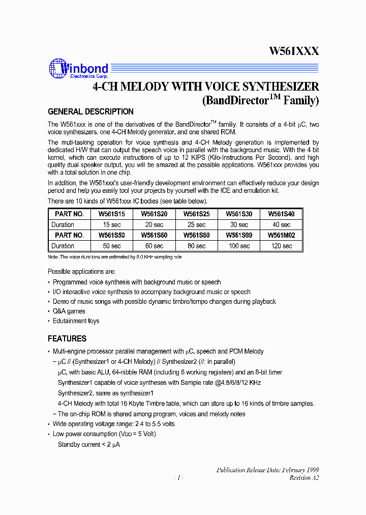 W561S25_214121.PDF Datasheet