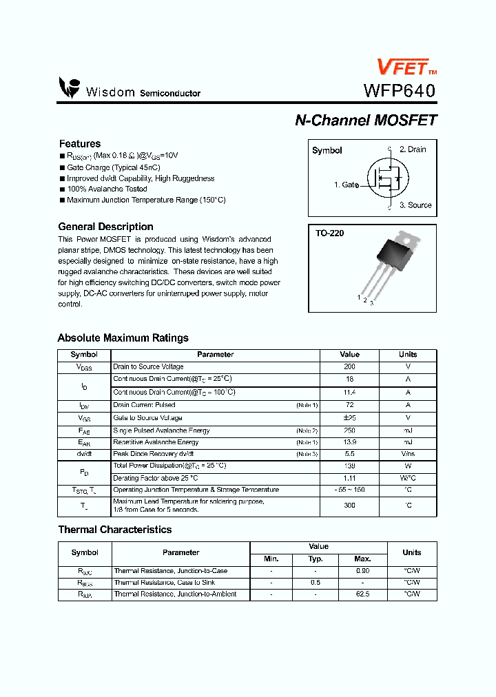 WFP640_633721.PDF Datasheet