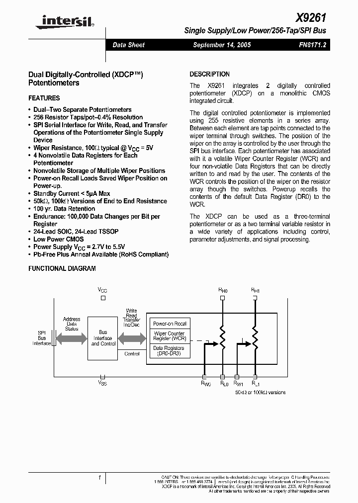 X9261_708802.PDF Datasheet