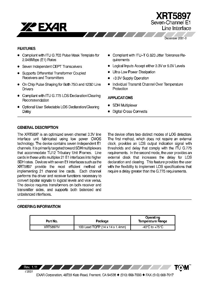 XRT5897IV_627985.PDF Datasheet