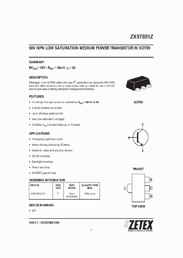 ZX5T851ZTA_637580.PDF Datasheet