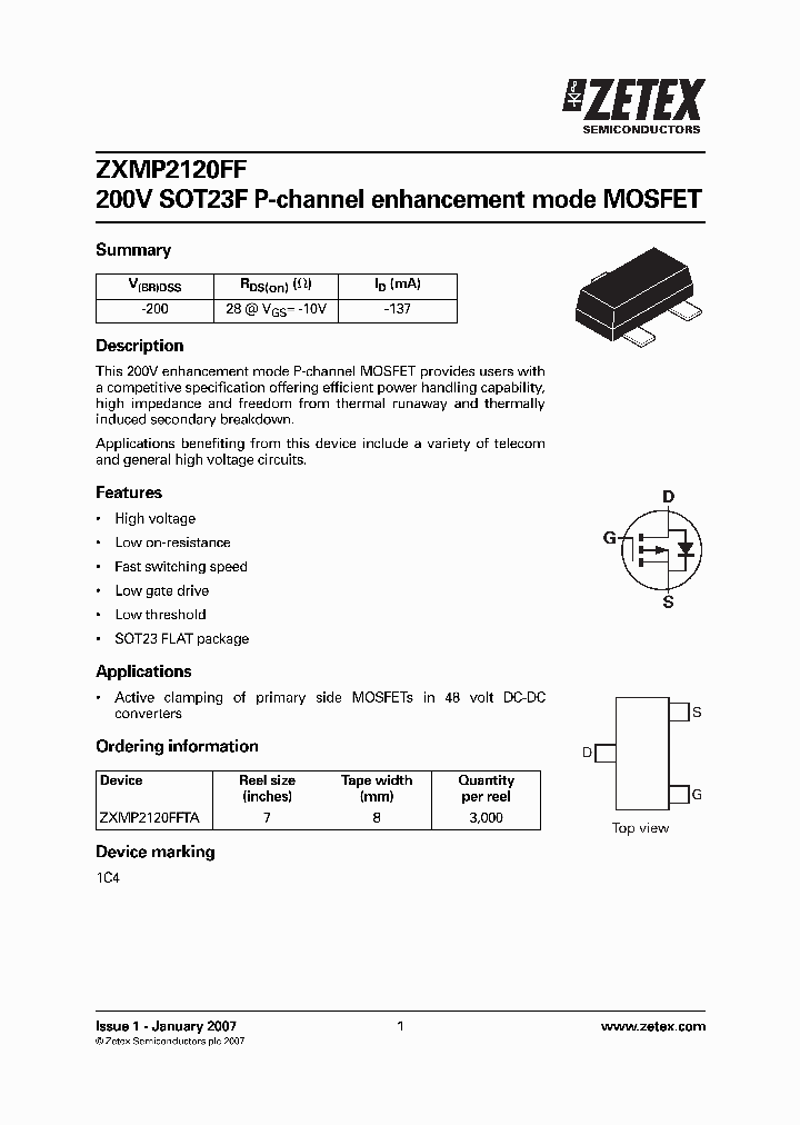 ZXMP2120FFTA_726452.PDF Datasheet