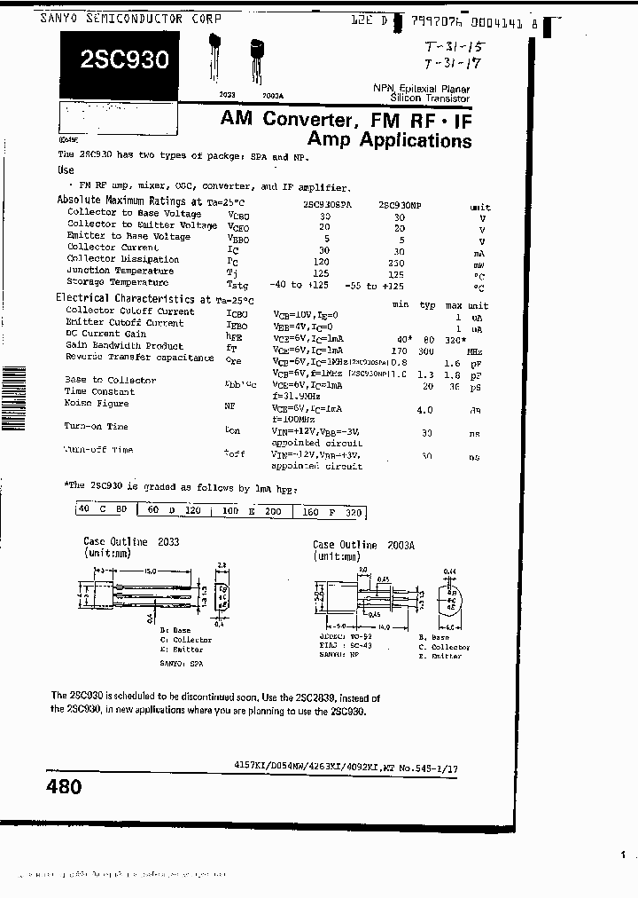 2SC930_935259.PDF Datasheet