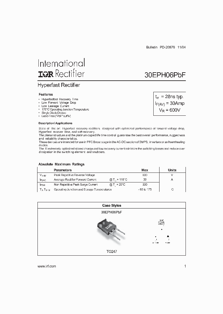 30EPH06PBF_938578.PDF Datasheet