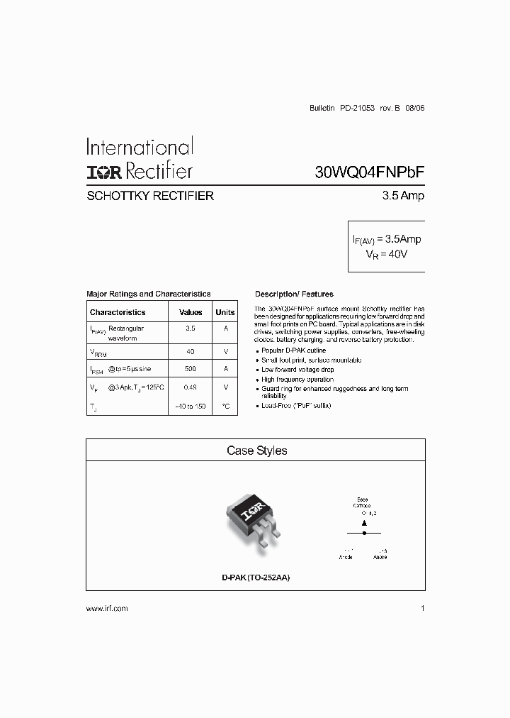 30WQ04FNPBF_932385.PDF Datasheet