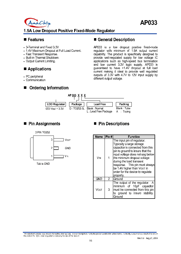 AP033_887414.PDF Datasheet