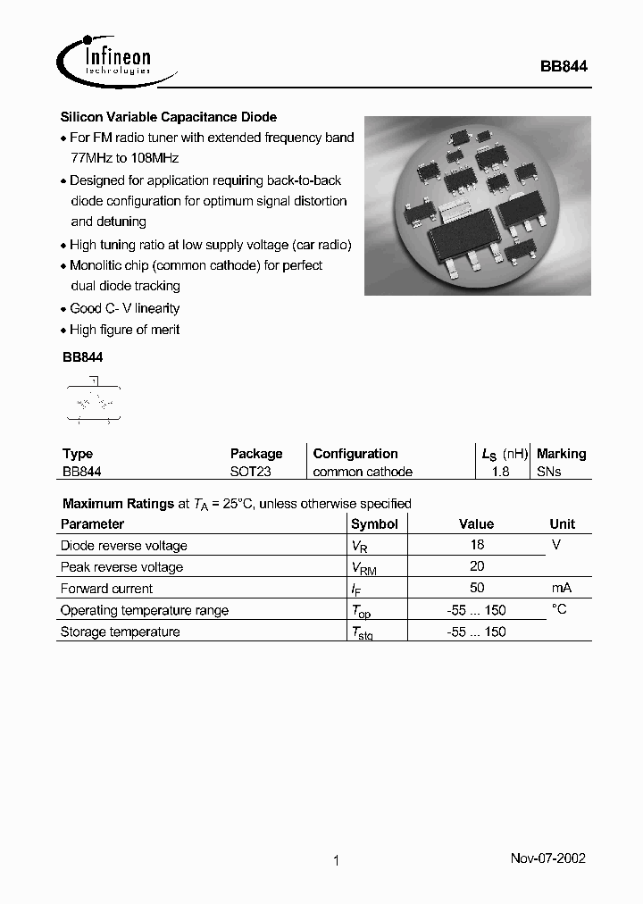 BB844 831089.PDF Datasheet Download IC ON LINE