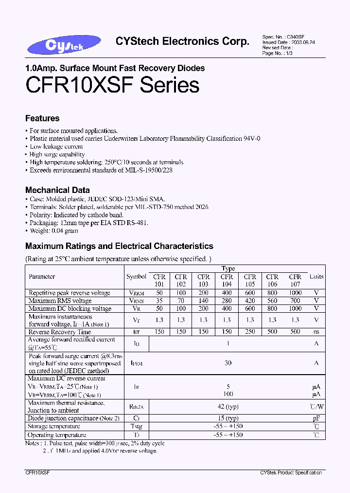CFR10XSF_702306.PDF Datasheet