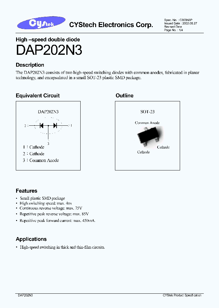DAP202N3_824957.PDF Datasheet Download --- IC-ON-LINE