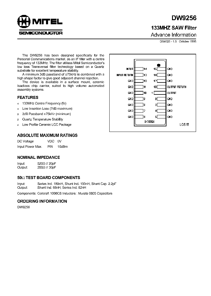 DW9256_919262.PDF Datasheet