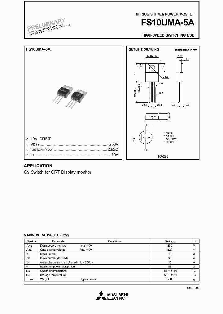 FS10UMA-5A_1015848.PDF Datasheet