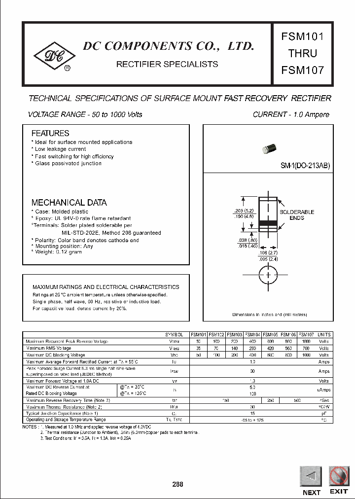 FSM105_787816.PDF Datasheet Download --- IC-ON-LINE