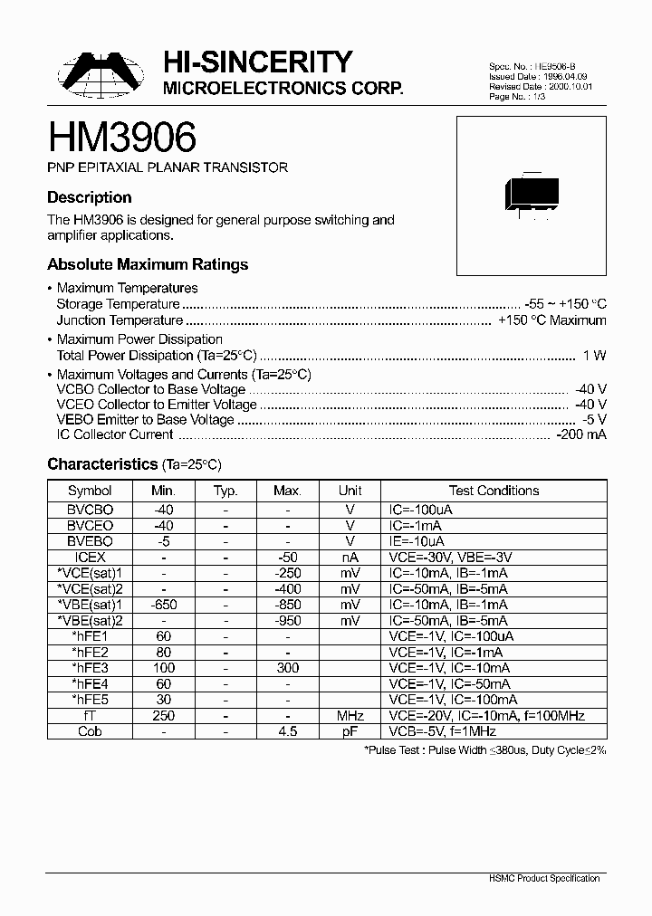 HM3906_863655.PDF Datasheet