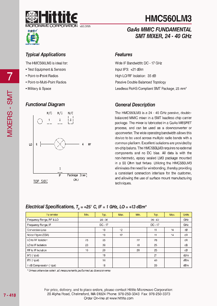 HMC560LM3_616249.PDF Datasheet