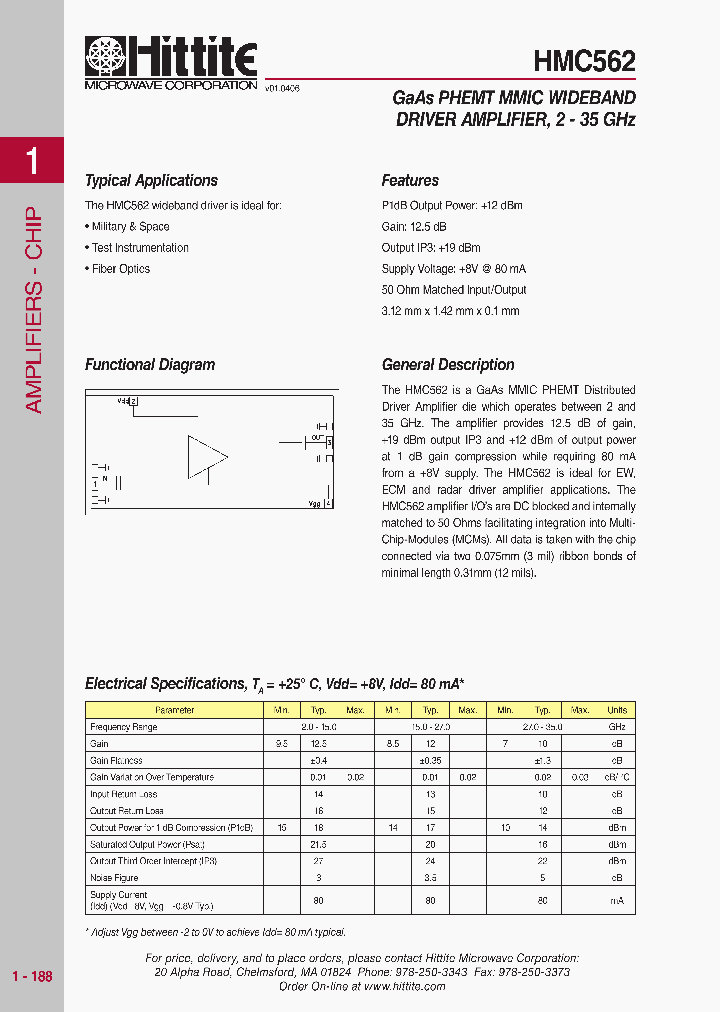 HMC562_616250.PDF Datasheet