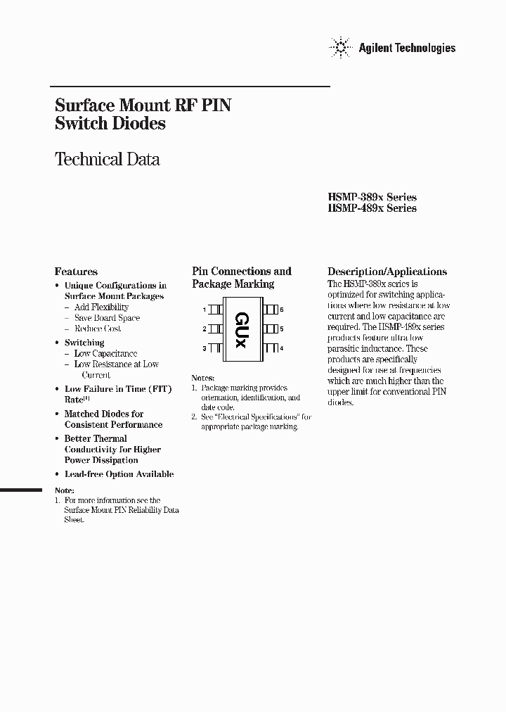 HSMP-3890-TR1_825170.PDF Datasheet Download --- IC-ON-LINE