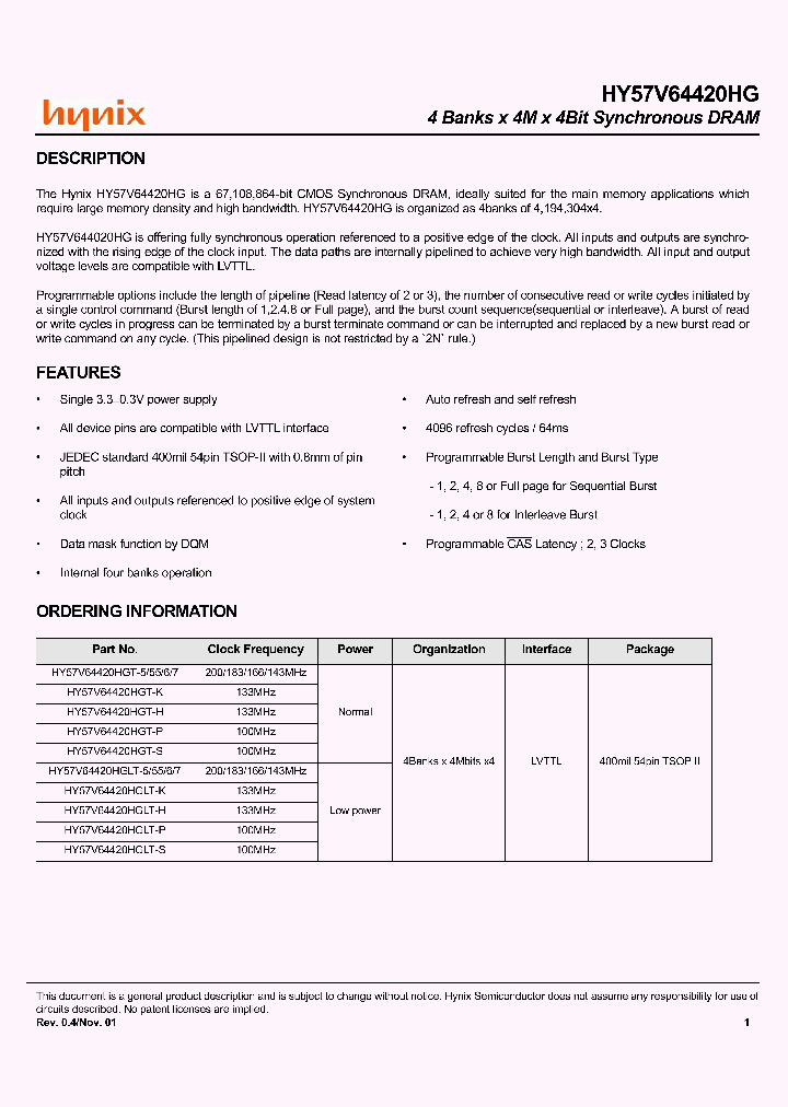 HY57V64420HG_716009.PDF Datasheet