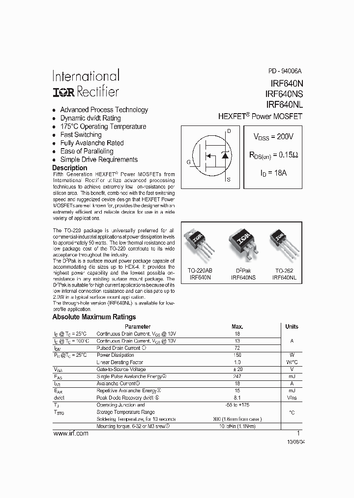 IRF640N04_940137.PDF Datasheet