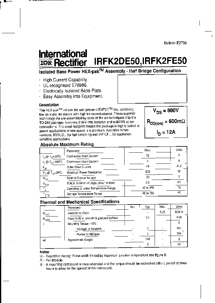 IRFK2DE50_703162.PDF Datasheet