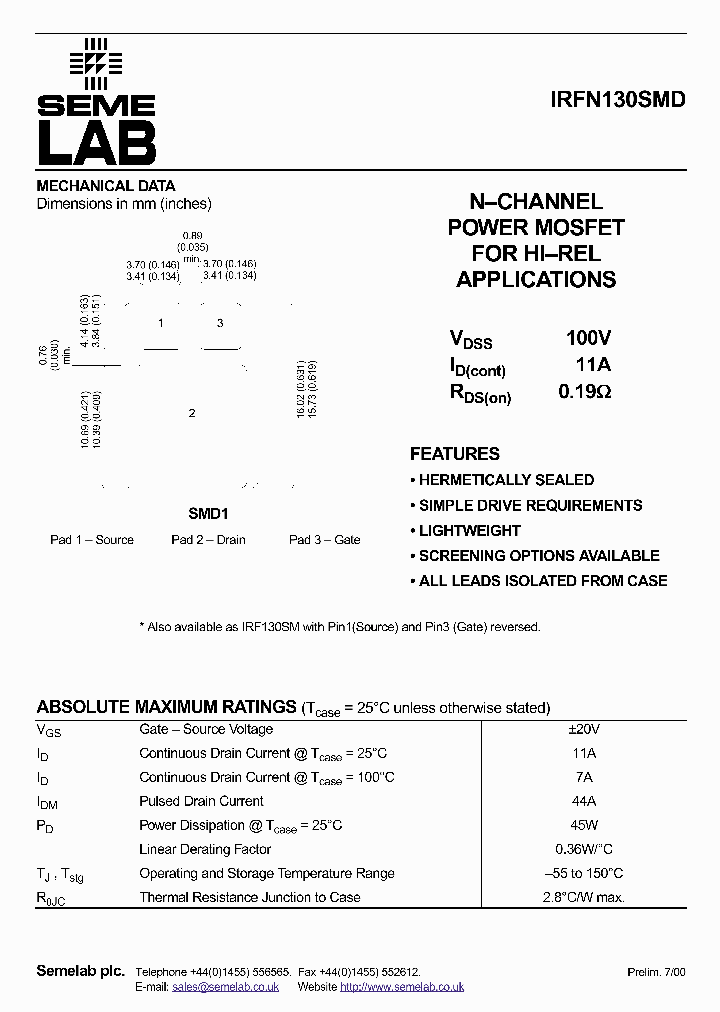 IRFN130SMD_947825.PDF Datasheet