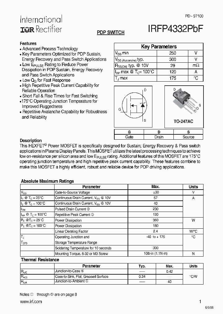 IRFP4332PBF_730017.PDF Datasheet