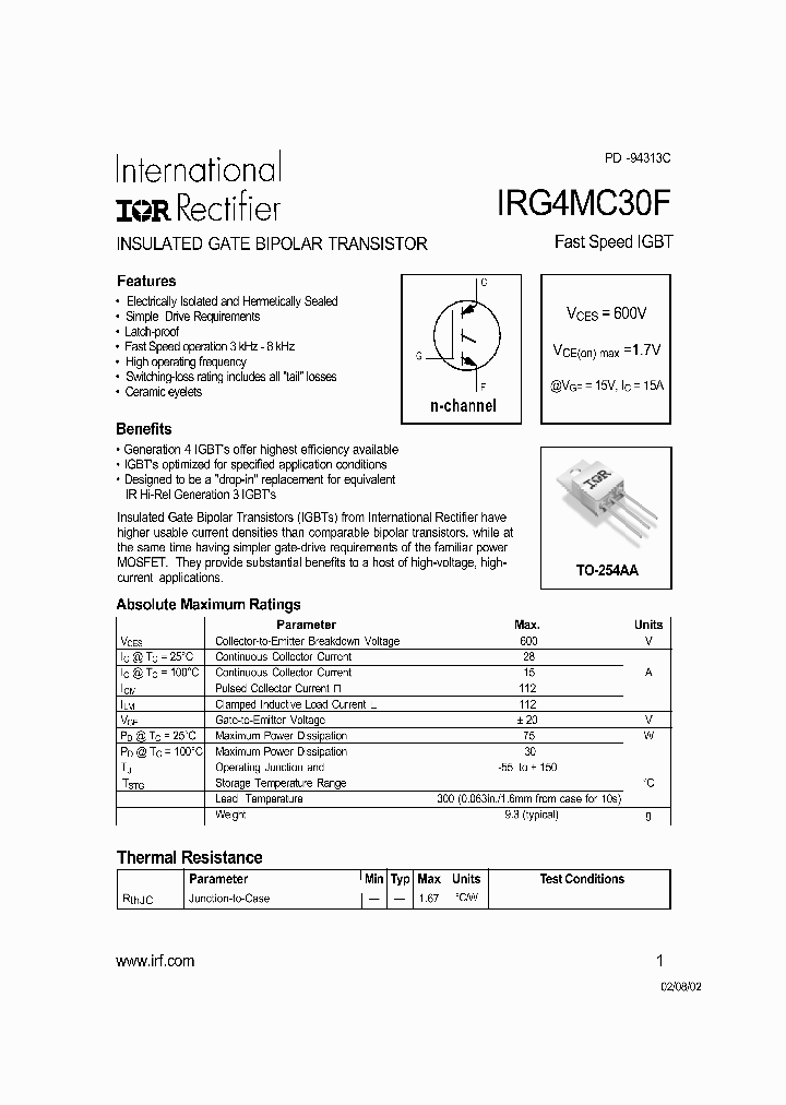 IRG4MC30F_714403.PDF Datasheet