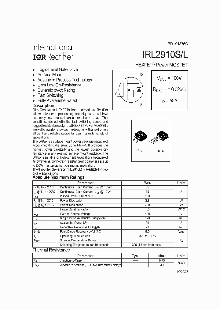 IRL2910L_793245.PDF Datasheet