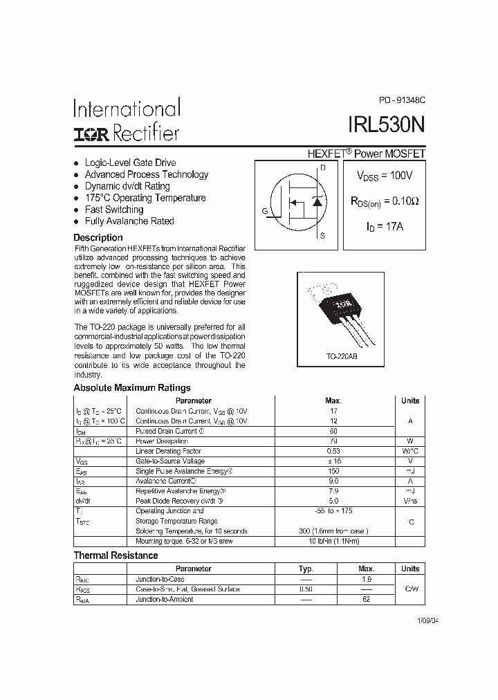 IRL530_773935.PDF Datasheet