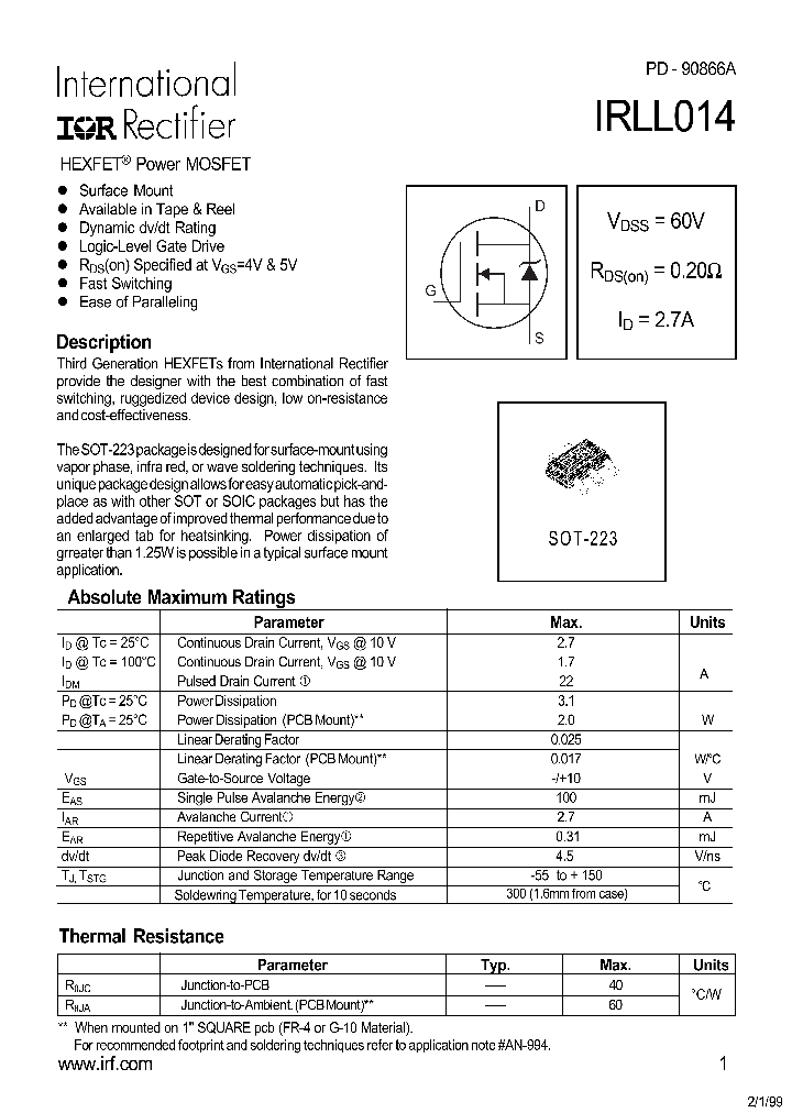 IRLL014_842934.PDF Datasheet