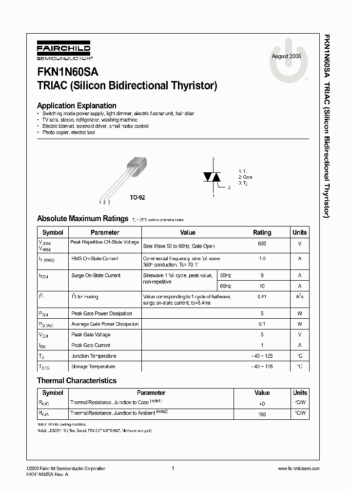 K1N60SA_718607.PDF Datasheet