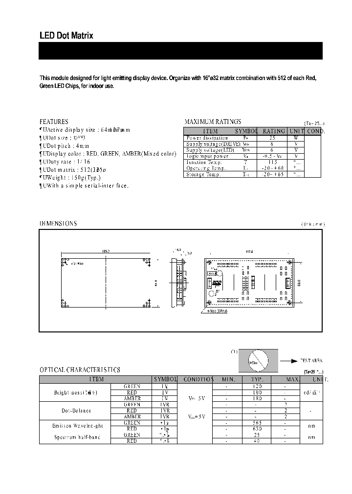 KLM-064MA-16B_806011.PDF Datasheet