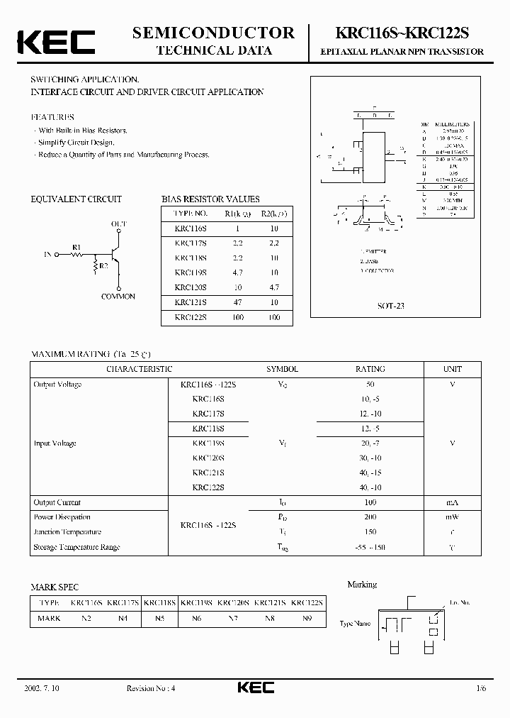 KRC118S_1018734.PDF Datasheet